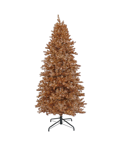 National Tree Company 9' Pre-lit Christmas Rose Metallic Tree In Gold-tone