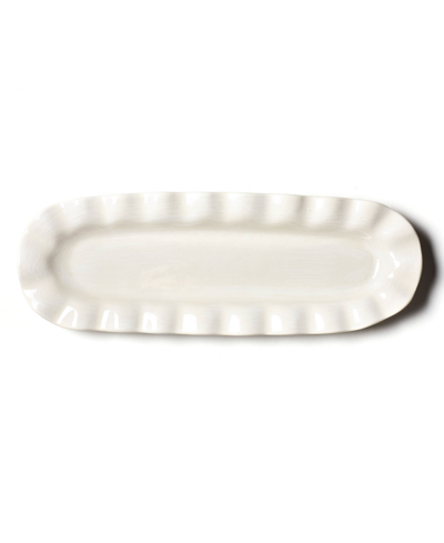 Coton Colors Signature White Ruffle Skinny Tray In White