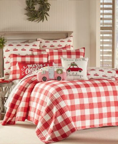 Levtex Christmas Road Trip Quilt Sham Collection In Red