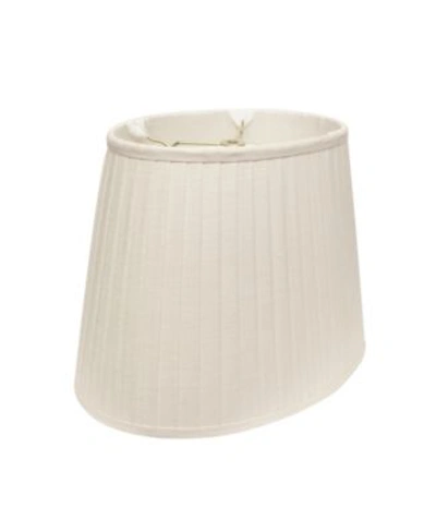 Shop Macy's Cloth Wire Slant Linen Oval Side Pleat Softback Lampshade With Washer Fitter Collection In White