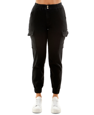 Shop Almost Famous Juniors' Cargo Joggers In Black
