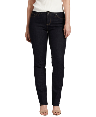 Shop Jag Women's Ruby Mid Rise Straight Leg Jeans In Space Blue