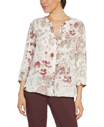 Shop Nydj Pleated Blouse In Westhaven