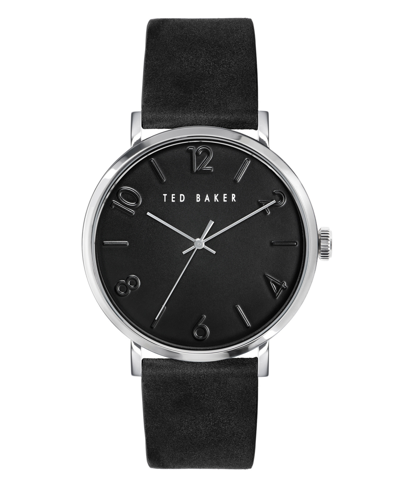 Shop Ted Baker Men's Phylipa Black Leather Strap Watch 43mm