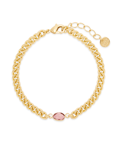 Shop Brook & York Channel Set Glass Stone Carson Bracelet In Gold Platted