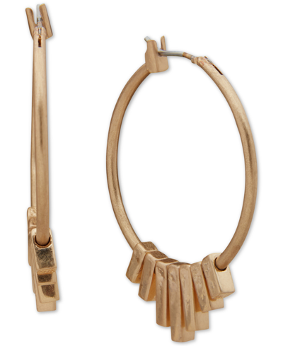 Shop Lonna & Lilly Gold-tone Bar Drop Medium Hoop Earrings, 1.2"