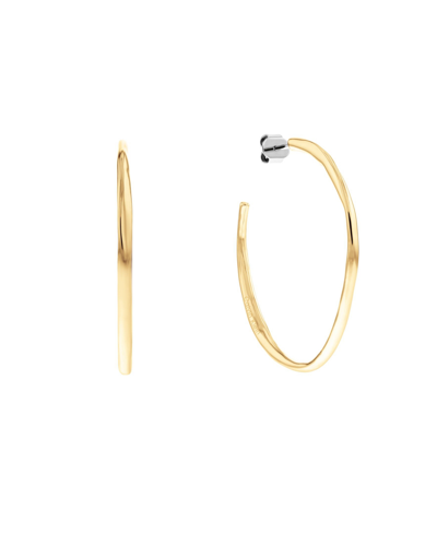 Shop Calvin Klein Women's Stainless Steel Hoop Earrings In Gold-tone