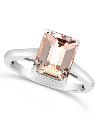 Macy's Morganite (3 Ct. T.w.) Ring In 14k White Gold In Morganite