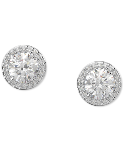 Shop Swarovski Silver-tone Constella Pave Button Earrings