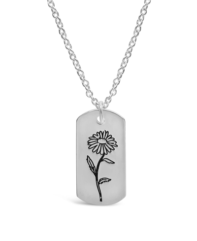 Shop Sterling Forever Women's Birth Flower Necklace In April/daisy/silver