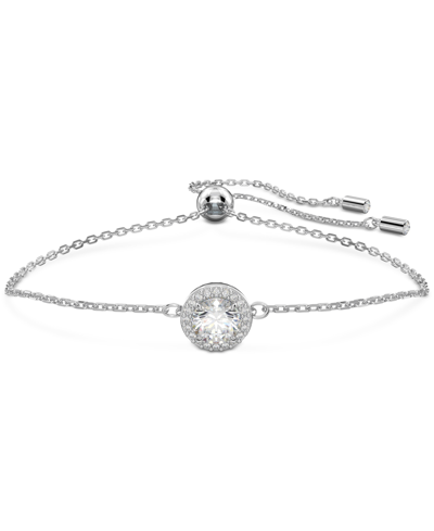 Shop Swarovski Silver-tone Constella Crystal Bangle Bracelet