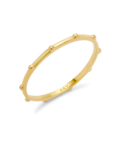 Shop Brook & York James Extra Thin Ring In Gold Platted