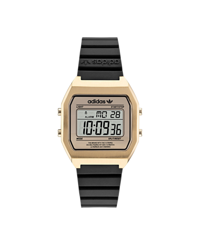 Shop Adidas Originals Unisex Digital Two Black Resin Strap Watch 36mm