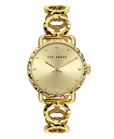Shop Ted Baker Women's Victoriaa Gold-tone Stainless Steel Bracelet Watch 34mm