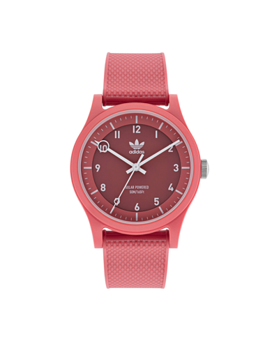 Shop Adidas Originals Unisex Solar Project One Pink Resin Strap Watch 39mm
