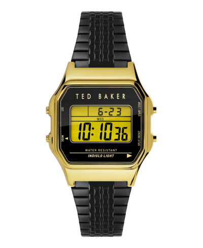 Shop Ted Baker Unisex Ted 80's Black Stainless Steel Bracelet Watch 35.5mm