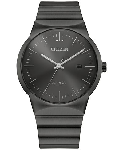 Shop Citizen Eco-drive Men's Modern Axiom Gray-tone Stainless Steel Bracelet Watch 40mm