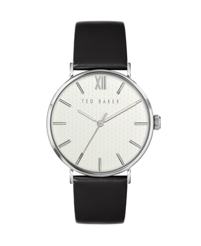Shop Ted Baker Men's Phylipa Black Leather Strap Watch 43mm