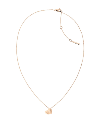 Shop Calvin Klein Women's Stainless Steel Necklace In Carnation Gold-tone