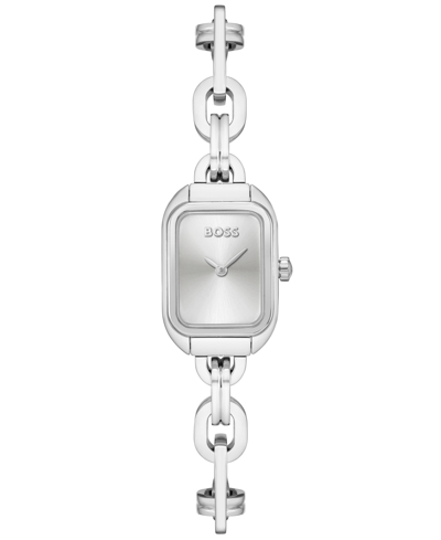 Shop Hugo Boss Women's Hailey Silver-tone Stainless Steel Bracelet Watch, 19mm