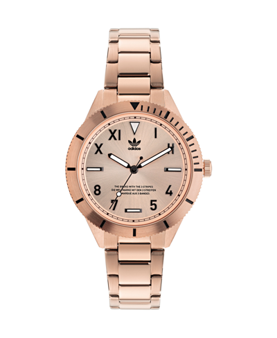 Adidas Originals Adidas Unisex Three Hand Edition Three Small Rose Gold-tone Stainless Steel Bracelet Watch 36mm In Rose Gold-tone