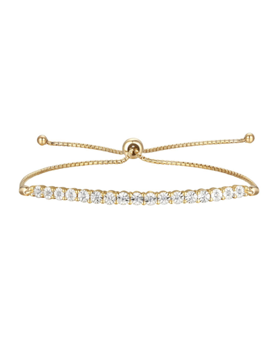 Macy's Diamond Bolo Bracelet (1/10 Ct. T.w.) In Sterling Silver, 14k Gold-plated Sterling Silver Or 14k Ros In Gold-plated Sterling Silver