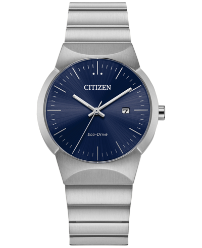 Shop Citizen Eco-drive Women's Axiom Stainless Steel Bracelet Watch 32mm In Blue