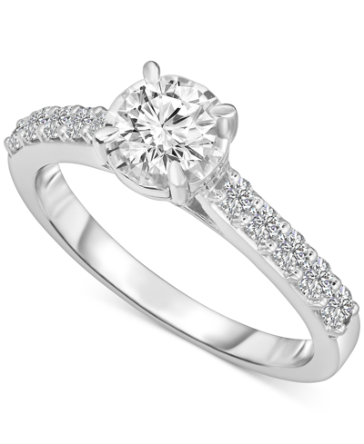 Trumiracle Diamond Solitaire Plus Engagement Ring (1 Ct. T.w.) In 14k White Gold In White Gold