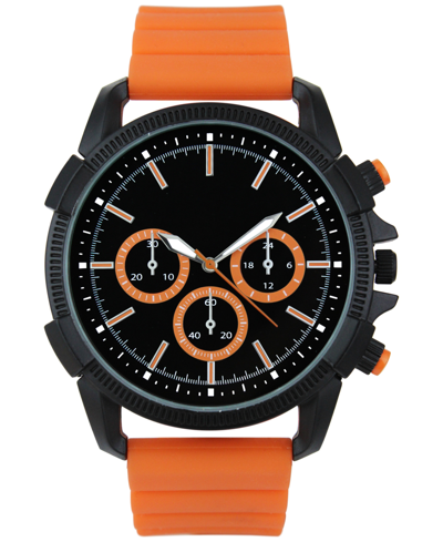 Inc International Concepts Men s Orange Silicone Strap Watch 51mm