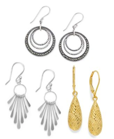 Shop Giani Bernini Fashion Drop Earring Collection In Silver