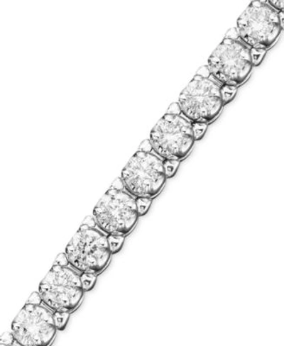 Shop Macy's Certified Diamond Bracelets In 14k White Gold 3 To 3 5 8 Ct. T.w.