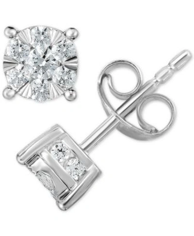 Shop Trumiracle Diamond 1 2 To 2 Ct. T.w. Stud Earrings In 14k White Gold