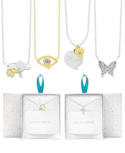 Shop Essentials Silver Plate Or Gold Plate Necklace In Gift Card Box 162 Extender In Metallic