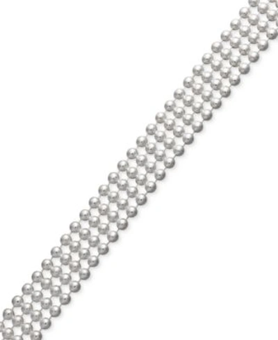 Shop Giani Bernini Bracelet Four Row Bead Chain In Gold Over Silver
