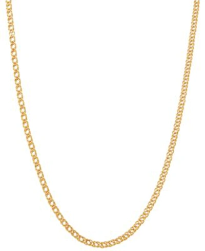Shop Italian Gold 18 20 Double Curb Link Chain Necklace Collection 3 1 2mm In 10k Gold In Yellow Gold