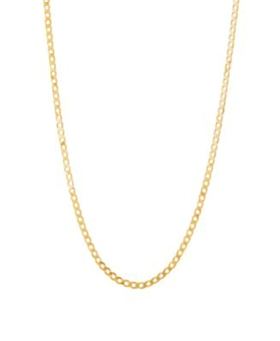 Shop Italian Gold Polished Curb Chain 20 22 In 10k Yellow Gold