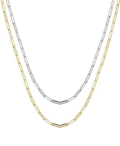 And Now This Now This Paper Clip Link Chains In Gold Or Silver Plate In 18 Or 24 In Silver