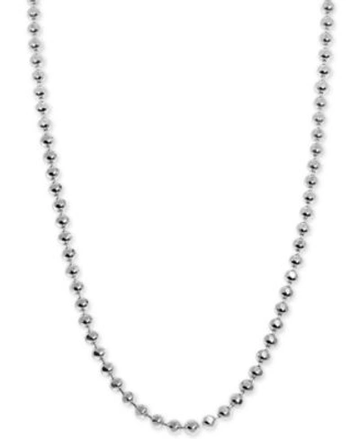 Shop Alex Woo Beaded Ball Mini Chain Necklaces In Sterling Silver