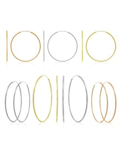 Shop And Now This Now This Endless Hoops 1 3 5 2 7 8 In Gold Rose Gold Or Silver Plate