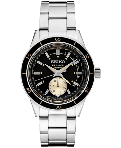 Seiko Men's Automatic Presage Stainless Steel Bracelet Watch 41mm In Charcoal