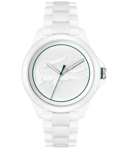 Shop Lacoste Men's Le Croc White Ceramic Bracelet Watch 44mm