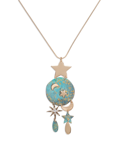 Shop Robert Lee Morris Soho Women's Celestial Patina Pendant Necklace In Green Patina