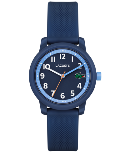 Shop Lacoste Kids L.12.12 Light Navy Silicone Strap Watch 32mm