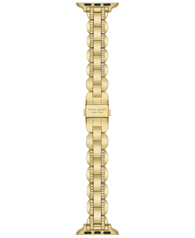 Kate Spade New York Women's Gold-tone Pave Stainless Steel Bracelet Band  For Apple Watch, 38mm, 40mm | ModeSens