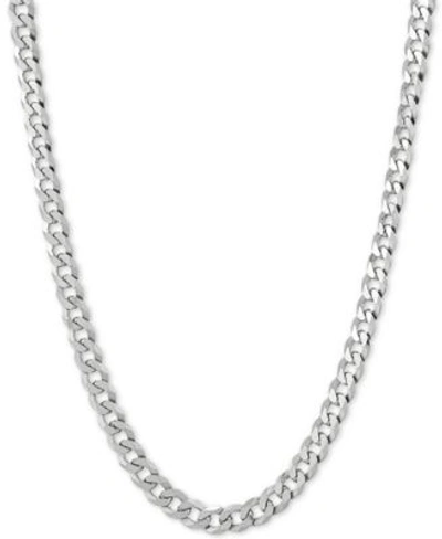 Giani Bernini Flat Curb Link Chain Necklace 18 24 In Sterling Silver Or 18k Gold Plated Silver Silver In Silver