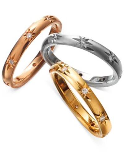 Shop Marchesa Diamond Bands In 18k Gold White Gold Rose Gold Created For Macys In Yellow Gold