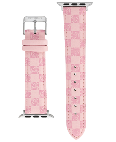 Shop Steve Madden Women's Pink Faux Leather Band Compatible With 42/44/45/ultra/ultra 2 Apple Watch