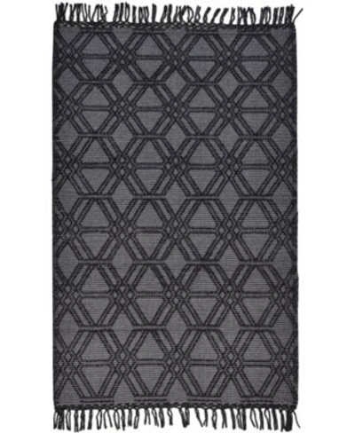 Simply Woven Phoenix R0807 Charcoal 5' X 7'6" Area Rug In Charcoal