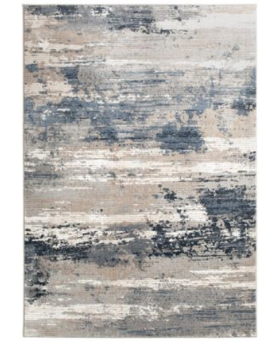 Shop Km Home Waterside Tide Area Rug Collection In Morning Blue