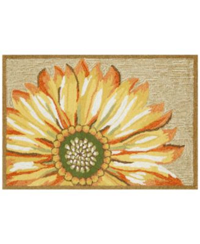 Shop Liora Manne Front Porch Indoor Outdoor Sunflower Yellow Area Rug